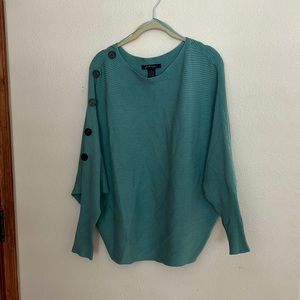 Aqua Women’s “bat wing” Faith of Zoe sweater with button detail size L